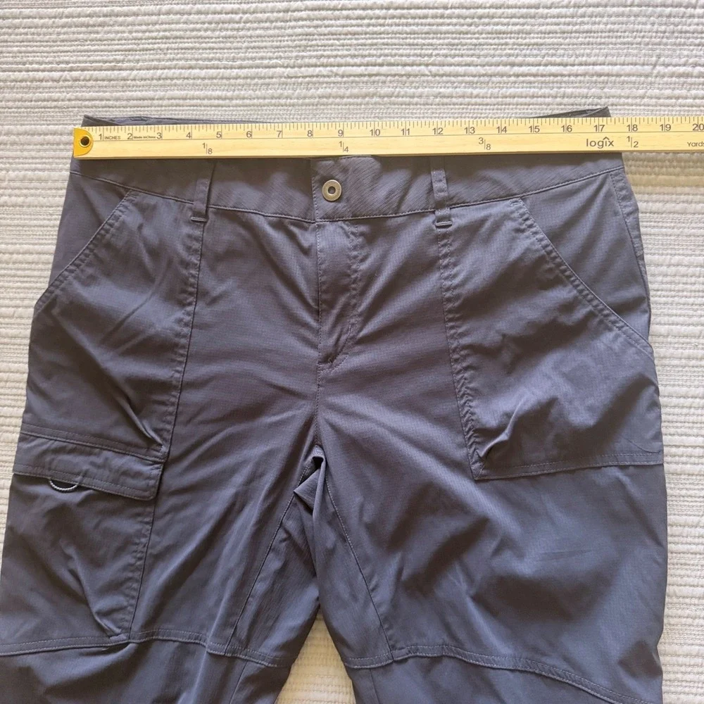 Columbia Omni-Shield Women's Gray Capri Hiking Cargo Pants Size 14 Outdoor Crop